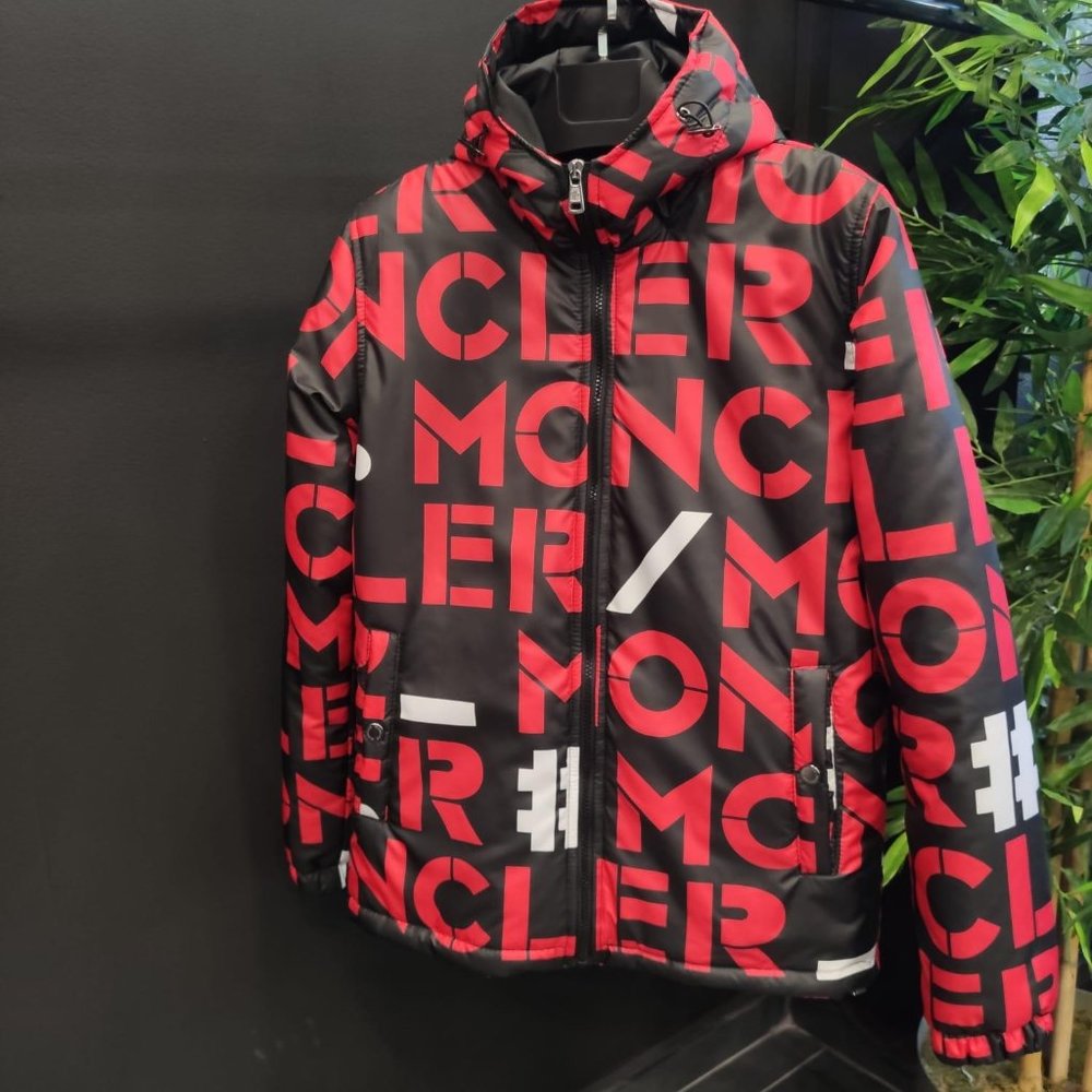 MONCLER MALE BLACK RED  COLOR RAINCOAT